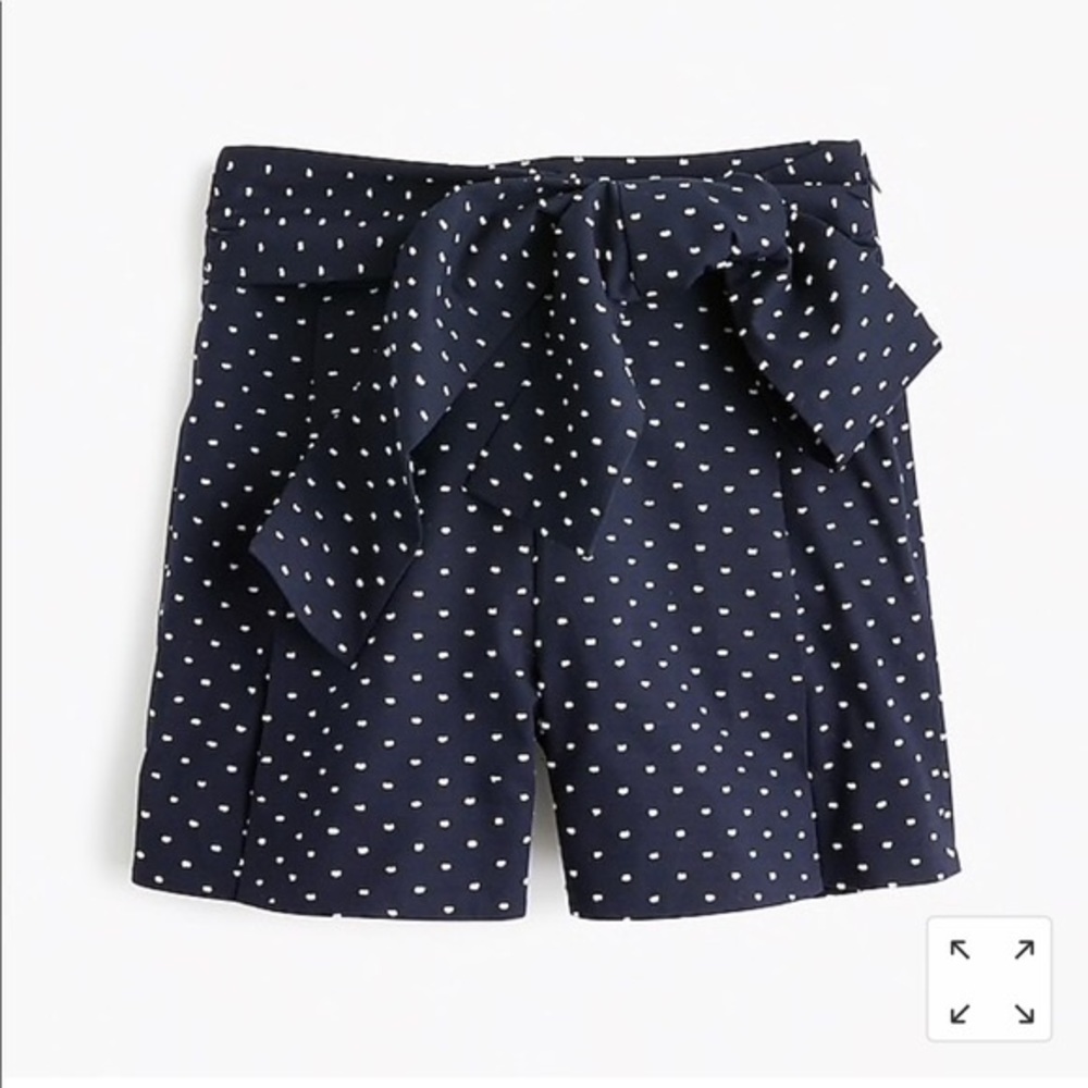 J. Crew Tie-Waist Shorts in Clip Dot